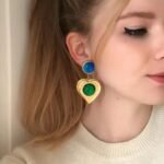 Saint Laurent Heart Drop Earrings In Gold Metal - Image 4