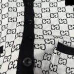 Gucci Reversible Gg Wool Jacquard Cardigan Black And White 798157 Xkejp 1070 - Image 3