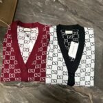 Gucci Reversible Gg Wool Jacquard Cardigan Black And White 798157 Xkejp 1070 - Image 4