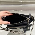 Chanel Clutch With Chain Velvet Effect Nylon And Gold Tone Metal Black 21Cm Ap4771 B21406 94305 - Image 8