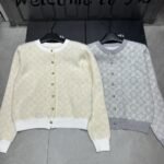 Louis Vuitton Monogram Brushed Knit Cardigan Champagne 1Ajfru - Image 4