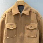 Miu Miu Bonded Camel Hair Blouson Jacket Camel Brown Ml1331 175T F0040 S Ooo - Image 6