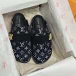 Louis Vuitton Lv Cosy Flat Comfort Clog Black 1Aidou - Image 3