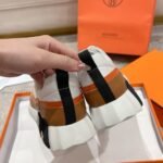 Hermes Bouncing Sneaker White And Brown H242796Zh90400 - Image 10