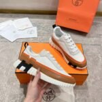 Hermes Bouncing Sneaker White And Brown H242796Zh90400 - Image 5
