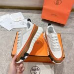 Hermes Bouncing Sneaker White And Brown H242796Zh90400 - Image 4