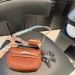 Hermes Kelly Moove Swift Silver Hardware Orange 20Cm - Image 4