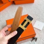 Hermes Constance Guillochee Belt Buckle And Reversible Leather Strap 32 Mm Gold Orange H079645Cc06 - Image 7
