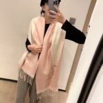 Chanel 24A Half Color Wool Scarf Pink 180Cm - Image 2