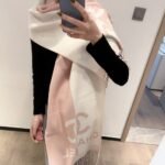 Chanel 24A Half Color Wool Scarf Pink 180Cm - Image 4