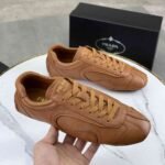Prada Montecarlo Re Edition 2005 Antiqued Nappa Leather Sneakers Caramel 4E1165 EFX F098L F G000 - Image 2
