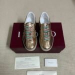 Gucci Women G75 Sneaker Bronze Textured Leather ‎857910 AAFL8 7643 - Image 3