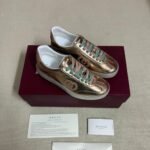Gucci Women G75 Sneaker Bronze Textured Leather ‎857910 AAFL8 7643 - Image 5