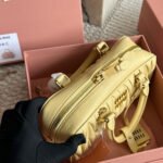 Miu Miu Arcadie Matelassé Nappa Leather Bag Light Yellow 23Cm 5BP088 AN88 F0K57 V OOO - Image 3