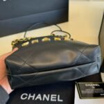 Chanel 22 Mini Handbag Shiny And Gold Tone Metal Black 20cm AS3980 B19059 94305 - Image 5