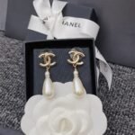 Chanel Cc Pearl Drop Earrings A98327 - Image 4