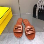Fendi Baguette Brown Leather Slides 8R8136Ae7Tf1C4R - Image 7