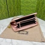 Gucci Monogram Canvas Zip Long Wallet Pink 19.5Cm - Image 3