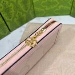 Gucci Monogram Canvas Zip Long Wallet Pink 19.5Cm - Image 5