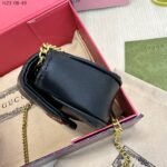 Gucci Gg Marmont Leather Super Mini Bag Black 17Cm 476433 Dtdct 1000 - Image 7