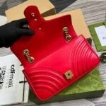 Gucci Gg Marmont Medium Shoulder Bag Red 26Cm 443496 Aabzc 6832 - Image 4