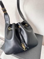 Saint Laurent Paris Vii Flat Hobo Bag In Smooth Leather Bag Black 23Cm - Image 2