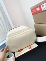 Gucci Gg Embossed Leather Backpack White 26Cm - Image 6