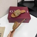 Gucci Women’s Slide Sandal With Horsebit Light Brown 834427 Aae05 2747 - Image 3