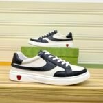 Gucci Gg Men’S Sneaker Leather Black And White - Image 2