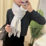 Gucci Wool Cashmere Scarf With Interlocking G Blue 715497 3Gb02 4978 - Image 4