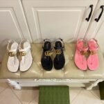 Gucci Double G Sandal Leather Pastel Pink 674840 Bko00 5815 - Image 2