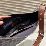 Celine Macadam Denim Shoulder Bag Blue Navy 48Cm - Image 2