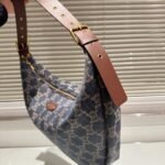 Celine Macadam Denim Shoulder Bag Blue Navy 48Cm - Image 5