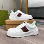 Gucci Screener Sneaker With Web White - Image 4