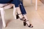 Gucci G Mid Heel Sandal Black ‎453379 A3N00 1000 - Image 8