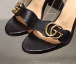 Gucci G Mid Heel Sandal Black ‎453379 A3N00 1000 - Image 7