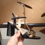 Gucci G Mid Heel Sandal Black ‎453379 A3N00 1000 - Image 5