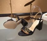 Gucci G Mid Heel Sandal Black ‎453379 A3N00 1000 - Image 6