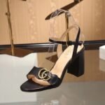 Gucci G Mid Heel Sandal Black ‎453379 A3N00 1000 - Image 4