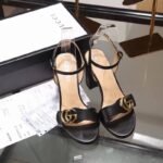 Gucci G Mid Heel Sandal Black ‎453379 A3N00 1000 - Image 2