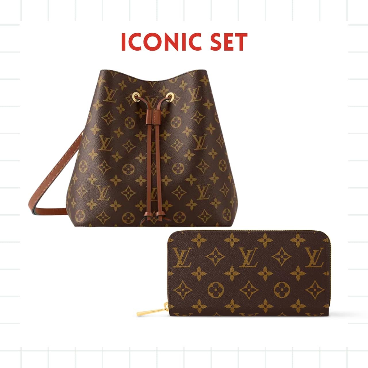 Gift-Set-Thumbnail-28 Iconic Set: Louis Vuitton Néonoé Mm And Monogram Zippy Long Wallet - Image 1