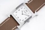 Hermes H Hour Watch Brown Strap 21Mm - Image 8