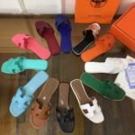 Hermes Slippers Flat Oran Silver And Black H021056Z - Image 2