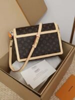 Louis Vuitton Dauphine Soft GM Bag Monogram Canvas Brown 28Cm M47149 - Image 3