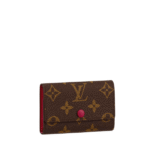 Louis Vuitton 6 Key Holder Monogram Brown And Wine Red 10Cm