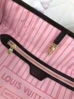 Louis Vuitton Damier Ebene Neverfull Mm Brown And Light Pink 32Cm N41603 - Image 3