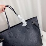 Louis Vuitton Neverfull Mm Monogram Empreinte Leather Black 31Cm M45685 - Image 6