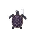 Louis Vuitton Lv Turtle Pouch Bag Charm Monogram Brown Black 12Cm