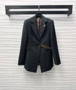 Louis Vuitton Monogram Belt Blazer Black 1Agnp3 - Image 2
