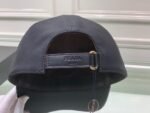 Prada Logo Letter Baseball Cap Black - Image 4